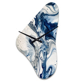 Blue and Grey Ethereal Elixir IV - Asymmetric Metal Wall Clock