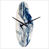 Blue and Grey Ethereal Elixir IV - Asymmetric Metal Wall Clock