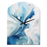 Blue and Grey Ethereal Elixir V - Asymmetric Metal Wall Clock