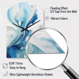 Blue and Grey Ethereal Elixir V - Asymmetric Metal Wall Clock