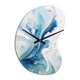 Blue and Grey Ethereal Elixir V - Asymmetric Metal Wall Clock