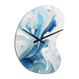 Blue and Grey Ethereal Elixir V - Asymmetric Metal Wall Clock
