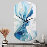 Blue and Grey Ethereal Elixir V - Asymmetric Metal Wall Clock