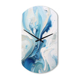 Blue and Grey Ethereal Elixir V - Asymmetric Metal Wall Clock