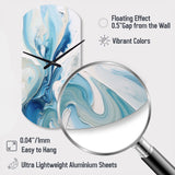 Blue and Grey Ethereal Elixir V - Asymmetric Metal Wall Clock