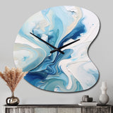 Blue and Grey Ethereal Elixir V - Asymmetric Metal Wall Clock