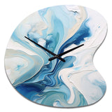 Blue and Grey Ethereal Elixir V - Asymmetric Metal Wall Clock