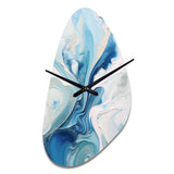 Blue and Grey Ethereal Elixir V - Asymmetric Metal Wall Clock
