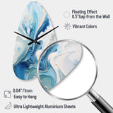 Blue and Grey Ethereal Elixir V - Asymmetric Metal Wall Clock