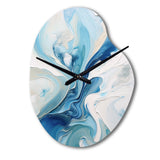 Blue and Grey Ethereal Elixir V - Asymmetric Metal Wall Clock