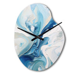 Blue and Grey Ethereal Elixir V - Asymmetric Metal Wall Clock