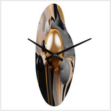 Gold and Black Mystic M?ange II - Asymmetric Metal Wall Clock