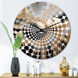 Gold and Black Mystic M?ange IV - Abstract Metal Wall Clock