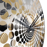 Gold and Black Mystic M?ange IV - Abstract Metal Wall Clock