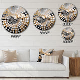 Gold and Black Mystic M?ange IV - Abstract Metal Wall Clock