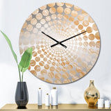 Cream Marbled Melody II - Abstract Metal Wall Clock