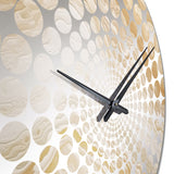 Cream Marbled Melody II - Abstract Metal Wall Clock