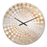 Cream Marbled Melody II - Abstract Metal Wall Clock