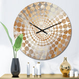 Cream Marbled Melody III - Abstract Metal Wall Clock