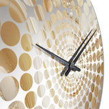 Cream Marbled Melody III - Abstract Metal Wall Clock