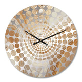 Cream Marbled Melody III - Abstract Metal Wall Clock