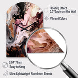 Pink Black Chromatic Agate I - Asymmetric Metal Wall Clock