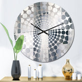 Grey Abstract Zen I - Abstract Metal Wall Clock