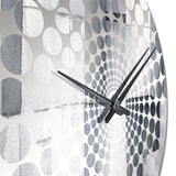 Grey Abstract Zen I - Abstract Metal Wall Clock