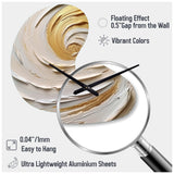 Gold Eternal Swirl IV - Asymmetric Metal Wall Clock
