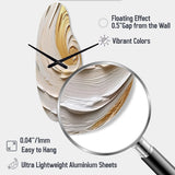 Gold Eternal Swirl IV - Asymmetric Metal Wall Clock