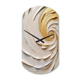 Gold Eternal Swirl IV - Asymmetric Metal Wall Clock