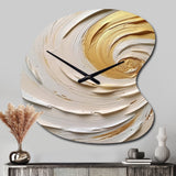 Gold Eternal Swirl IV - Asymmetric Metal Wall Clock