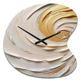 Gold Eternal Swirl IV - Asymmetric Metal Wall Clock