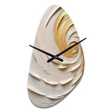 Gold Eternal Swirl IV - Asymmetric Metal Wall Clock