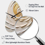 Gold Eternal Swirl IV - Asymmetric Metal Wall Clock