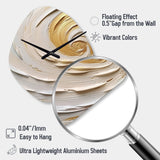 Gold Eternal Swirl IV - Asymmetric Metal Wall Clock