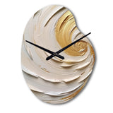 Gold Eternal Swirl IV - Asymmetric Metal Wall Clock