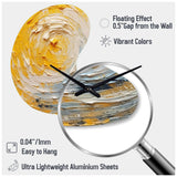 Yellow Cream Spiral Harmony - Asymmetric Metal Wall Clock