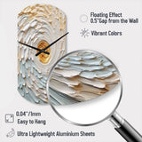 Gold and Cream Enchanted Whirls III - Asymmetric Metal Wall Clock
