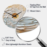 Gold and Cream Enchanted Whirls III - Asymmetric Metal Wall Clock