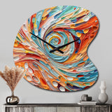 Spiral Symphony I - Asymmetric Metal Wall Clock