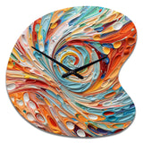 Spiral Symphony I - Asymmetric Metal Wall Clock
