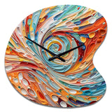 Spiral Symphony I - Asymmetric Metal Wall Clock