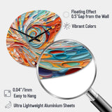 Spiral Symphony I - Asymmetric Metal Wall Clock
