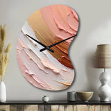 Peach and Gold Spiral Radiance - Asymmetric Metal Wall Clock