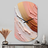 Peach and Gold Spiral Radiance - Asymmetric Metal Wall Clock