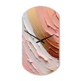 Peach and Gold Spiral Radiance - Asymmetric Metal Wall Clock