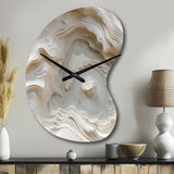 Cream Spiral Nebula II - Asymmetric Metal Wall Clock