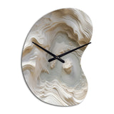Cream Spiral Nebula II - Asymmetric Metal Wall Clock