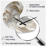 Cream Spiral Nebula II - Asymmetric Metal Wall Clock